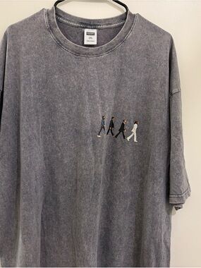 Abbey Road Beatles Inspired Mineral Wash Oversized Tee 2XL